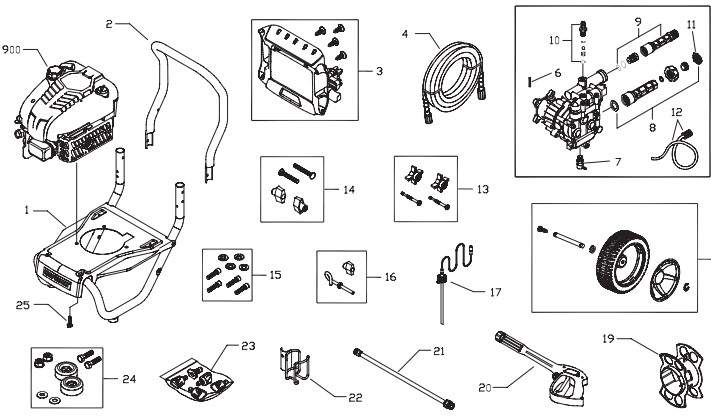 Craftsman 3000 psi Pressure Washer model 020356-0 replacement Parts